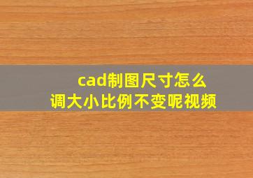 cad制图尺寸怎么调大小比例不变呢视频