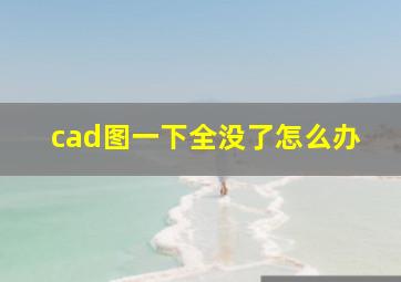 cad图一下全没了怎么办