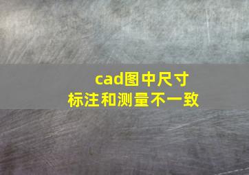 cad图中尺寸标注和测量不一致