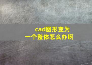 cad图形变为一个整体怎么办啊