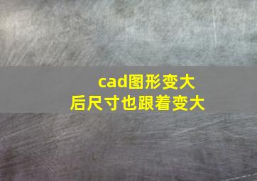 cad图形变大后尺寸也跟着变大