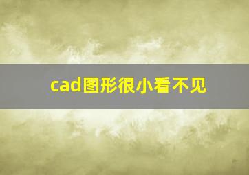 cad图形很小看不见