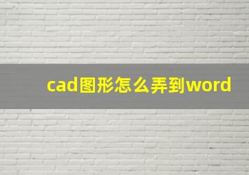 cad图形怎么弄到word