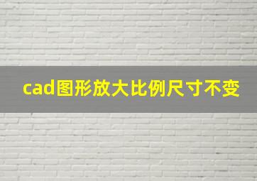 cad图形放大比例尺寸不变