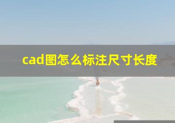 cad图怎么标注尺寸长度