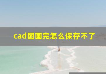 cad图画完怎么保存不了