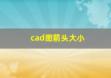 cad图箭头大小