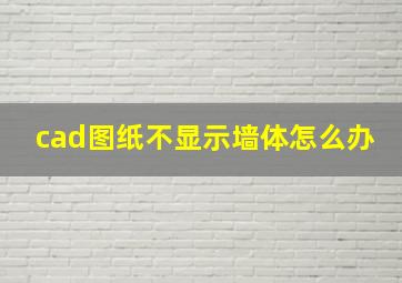 cad图纸不显示墙体怎么办