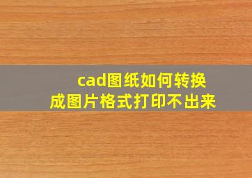 cad图纸如何转换成图片格式打印不出来