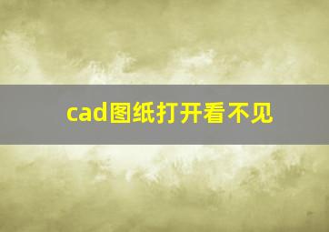 cad图纸打开看不见