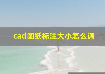 cad图纸标注大小怎么调