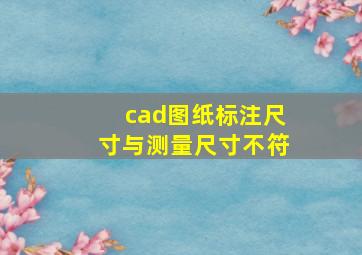 cad图纸标注尺寸与测量尺寸不符