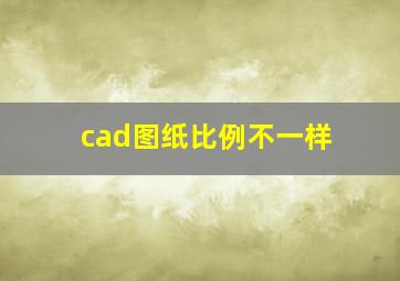 cad图纸比例不一样