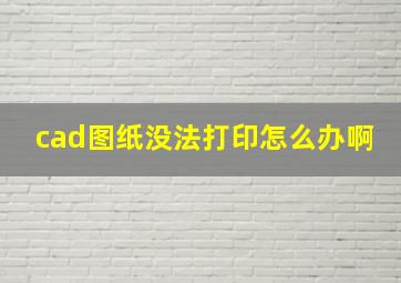 cad图纸没法打印怎么办啊