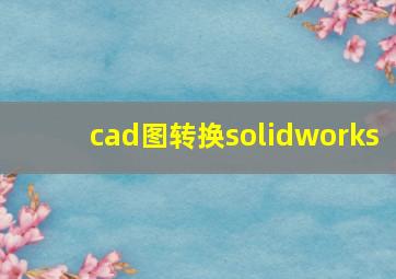 cad图转换solidworks