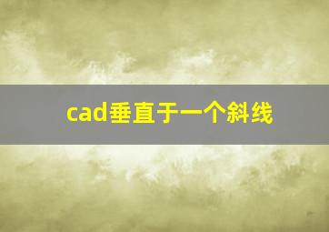 cad垂直于一个斜线