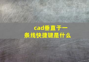 cad垂直于一条线快捷键是什么