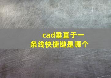 cad垂直于一条线快捷键是哪个