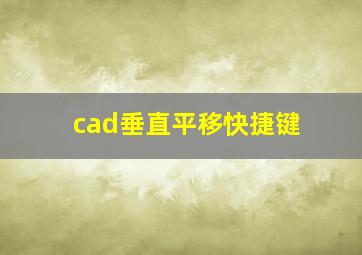 cad垂直平移快捷键