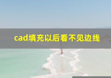 cad填充以后看不见边线