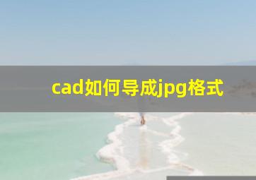 cad如何导成jpg格式