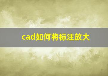 cad如何将标注放大