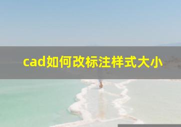 cad如何改标注样式大小