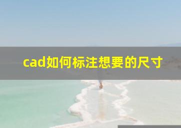 cad如何标注想要的尺寸