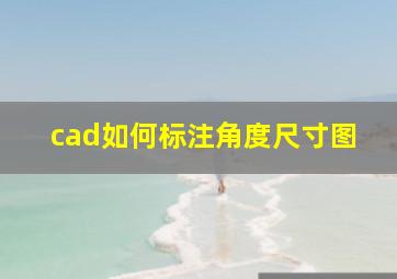 cad如何标注角度尺寸图