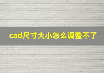 cad尺寸大小怎么调整不了