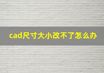 cad尺寸大小改不了怎么办