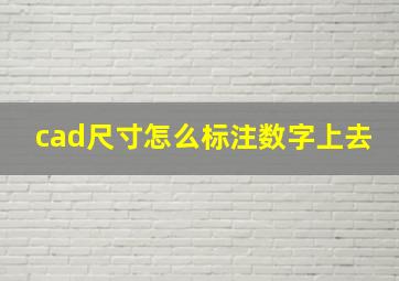 cad尺寸怎么标注数字上去