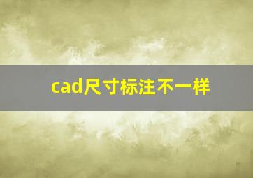 cad尺寸标注不一样