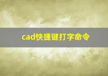 cad快捷键打字命令