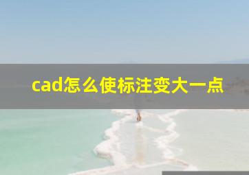 cad怎么使标注变大一点