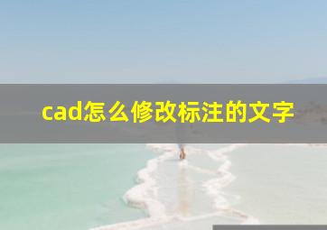 cad怎么修改标注的文字