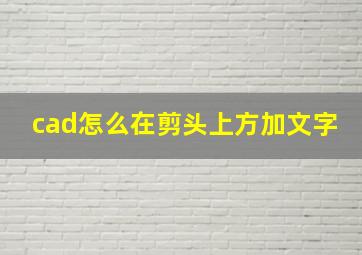 cad怎么在剪头上方加文字