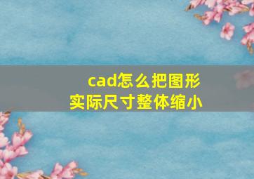 cad怎么把图形实际尺寸整体缩小