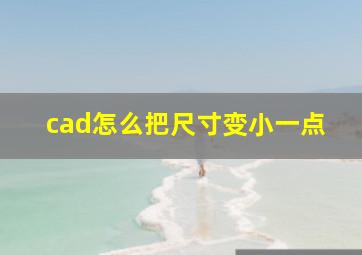 cad怎么把尺寸变小一点