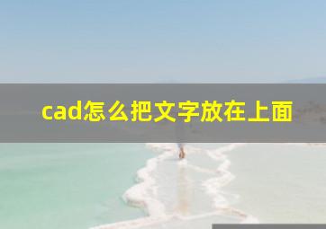 cad怎么把文字放在上面