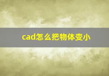 cad怎么把物体变小