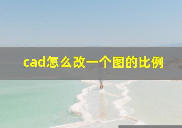 cad怎么改一个图的比例