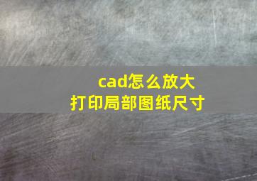 cad怎么放大打印局部图纸尺寸