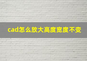 cad怎么放大高度宽度不变