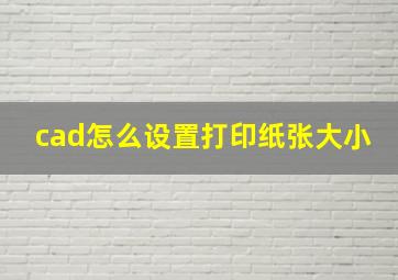 cad怎么设置打印纸张大小