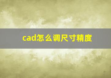 cad怎么调尺寸精度