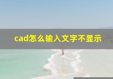 cad怎么输入文字不显示