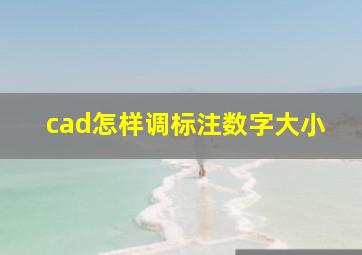 cad怎样调标注数字大小