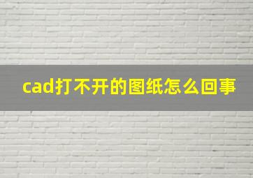 cad打不开的图纸怎么回事