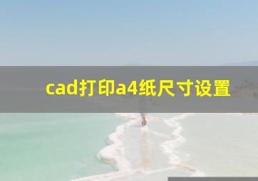 cad打印a4纸尺寸设置